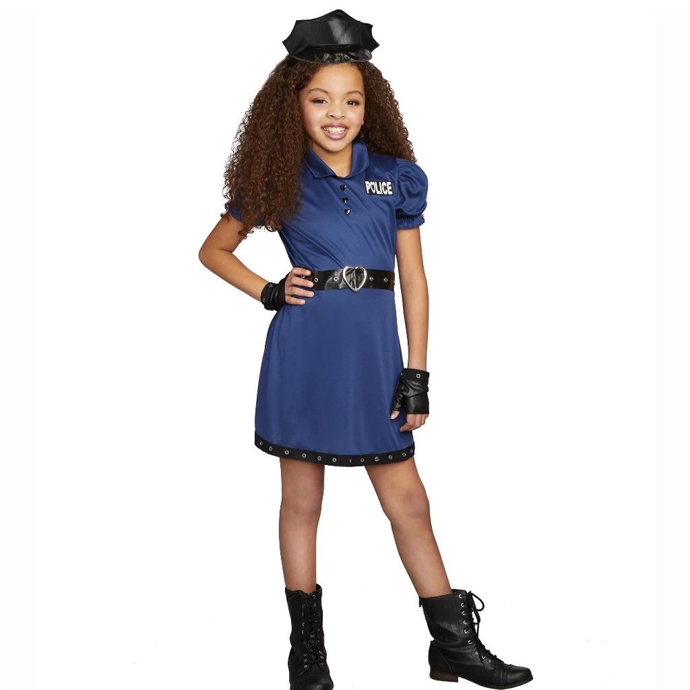 Girls Dreamgirl OFFICER CUTIE Halloween Costume Dress Up Police Size Sm Med NWT